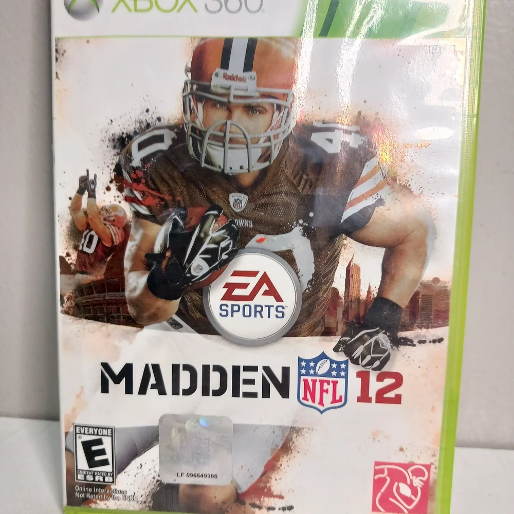 Xbox 360 EA Sports Madden NFL 12, rated E for everyone, Microsoft